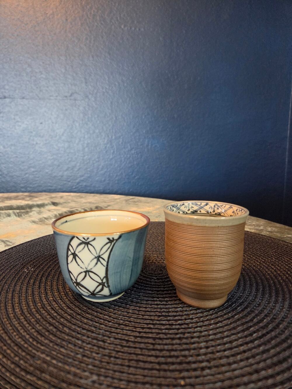 VTG Japanese ceramic tea cups,  yunomi (湯呑み)